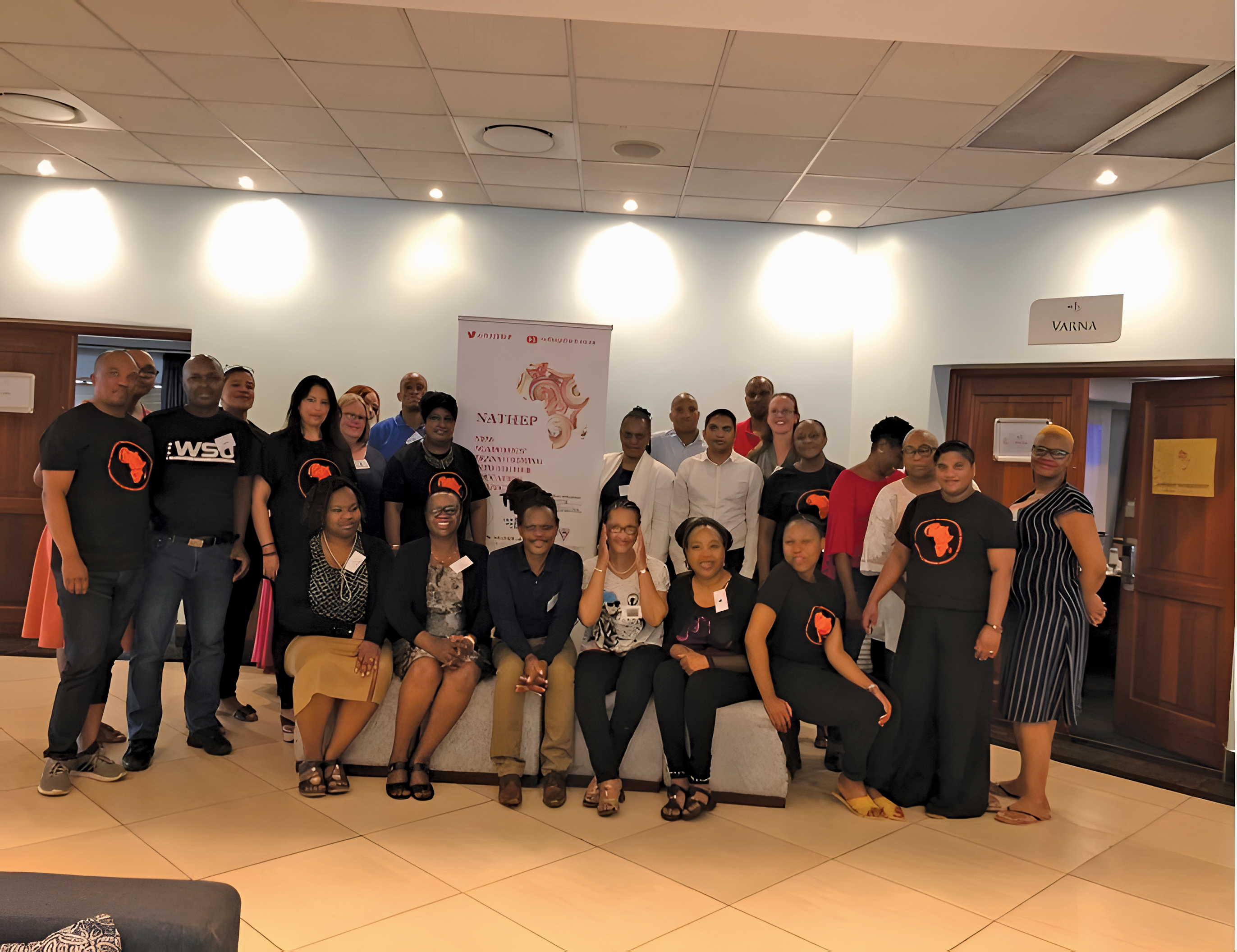 A group photo of participants at the NATHEP Collaborative Colloquium, possibly taken during or after the event.