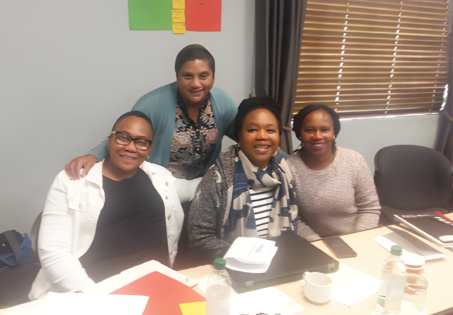 Participants in a critical reflection workshop held in April 2019.
