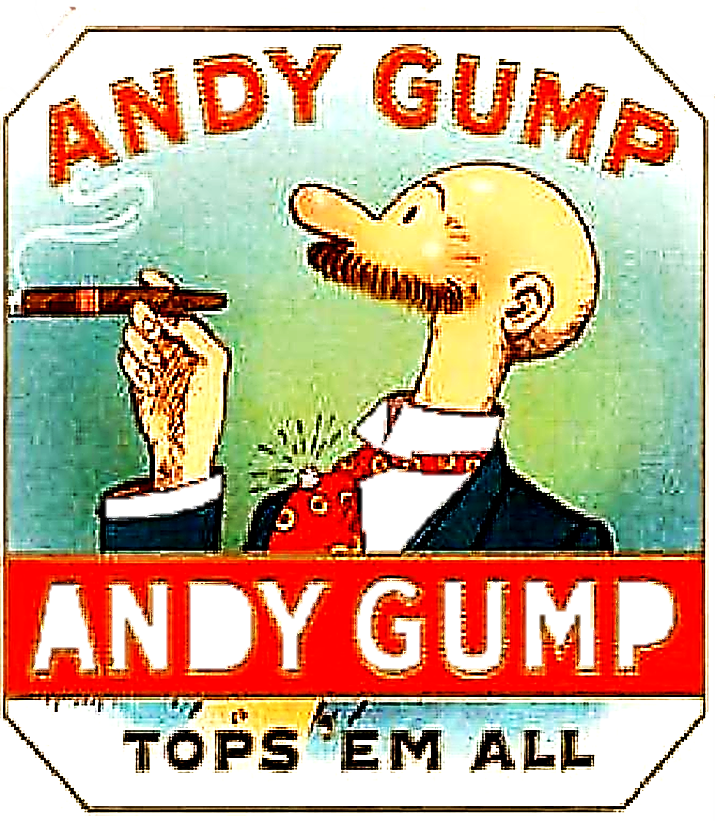 Vintage drawing showing Andy Gump deformity.