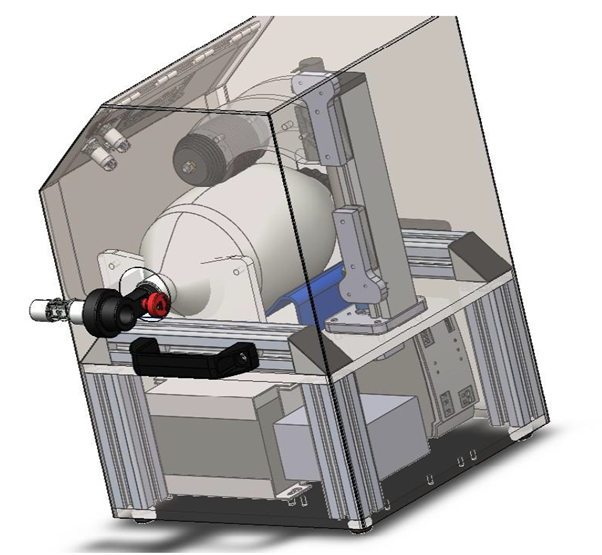Figure 1: 3D drawing of the Bag valve mask ventilator