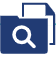 magnifying glass with a dark blue file