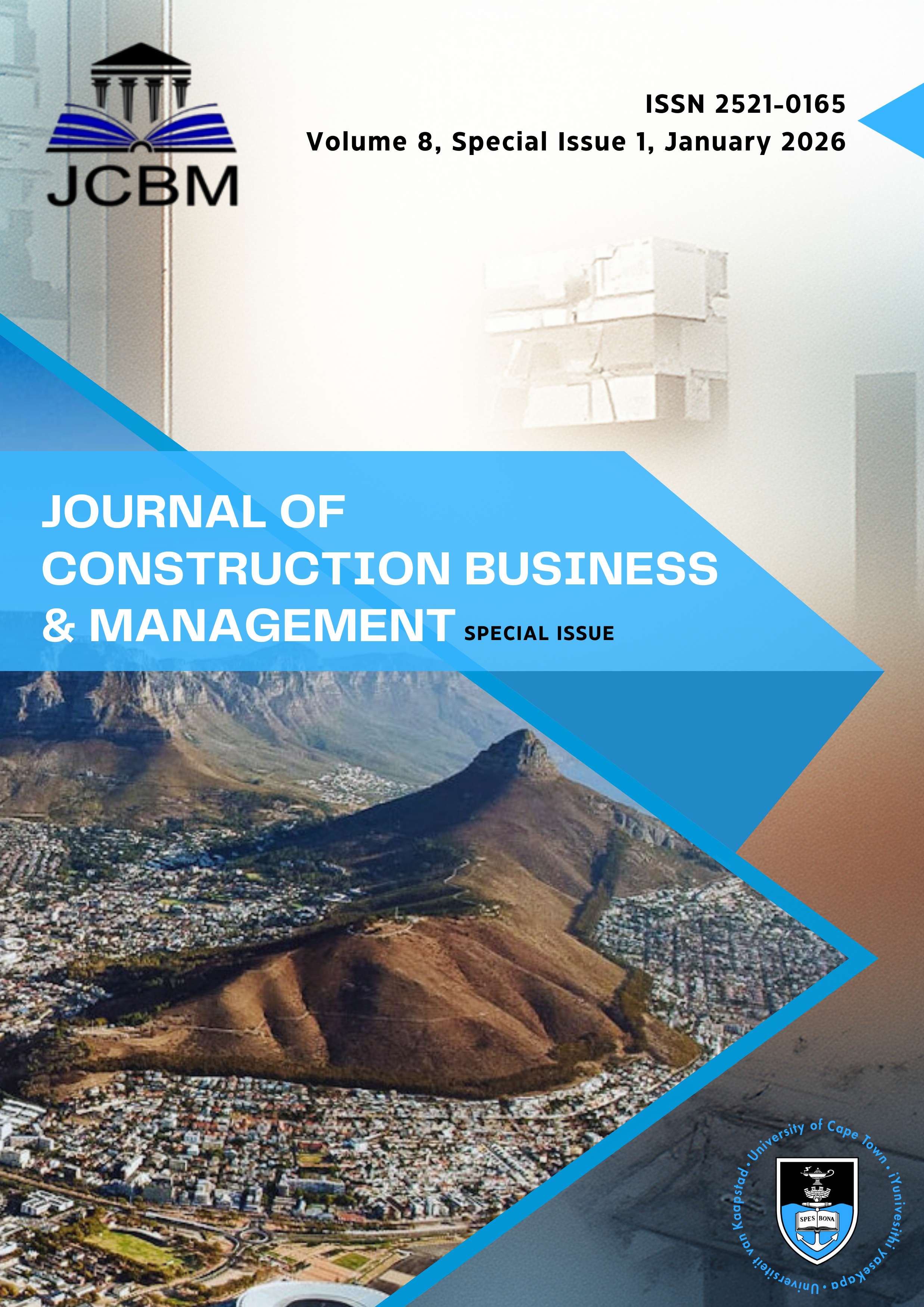 					View Vol. 8 No. S1 (2026): Advancing Multidisciplinary Approaches for Sustainable Construction and Project Management
				