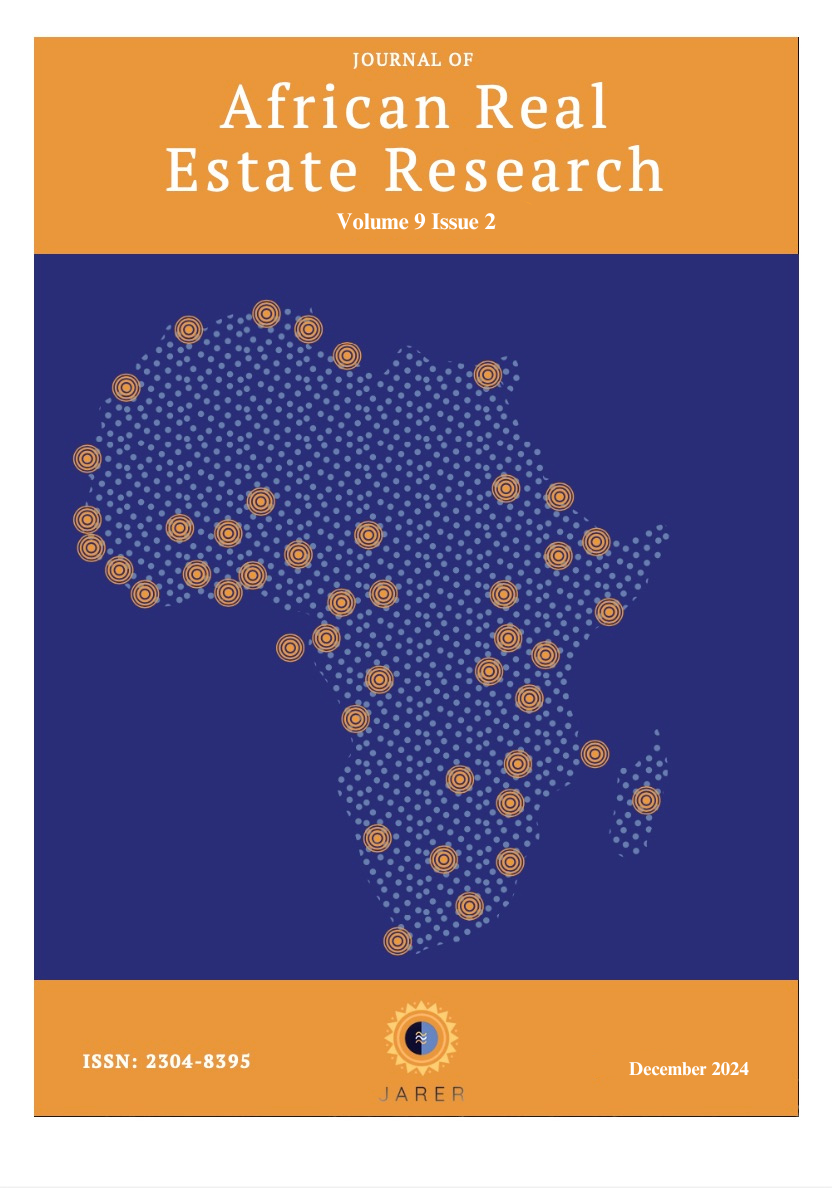 					View Vol. 9 No. 2 (2024): Journal of African Real Estate Research
				