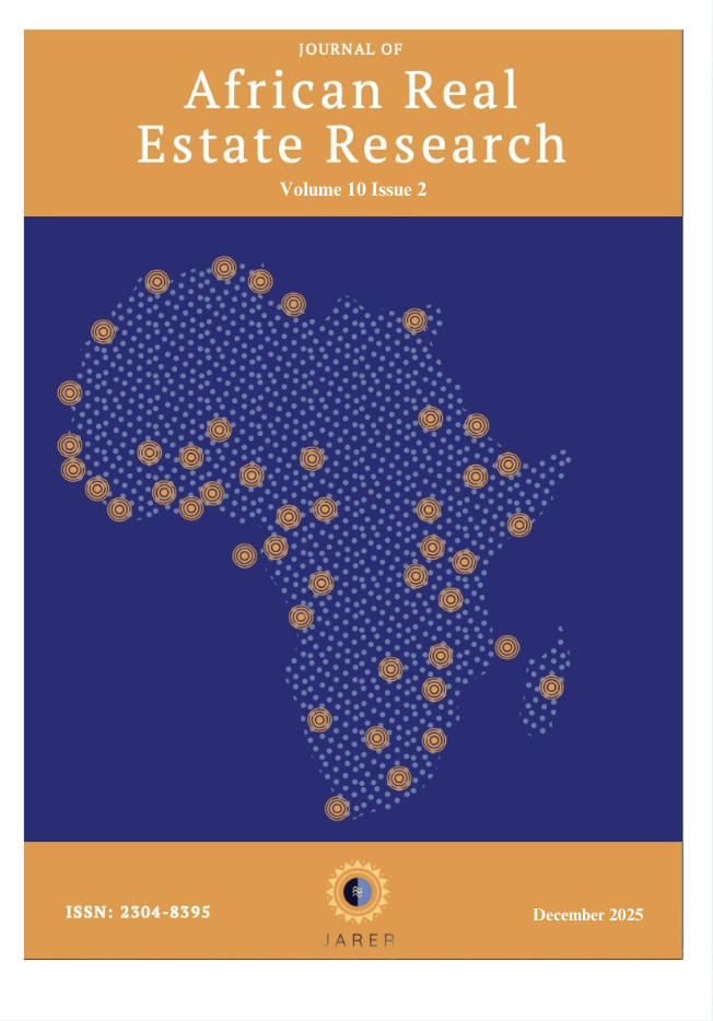 					View Vol. 10 No. 2 (2025): Journal of African Real Estate Research
				