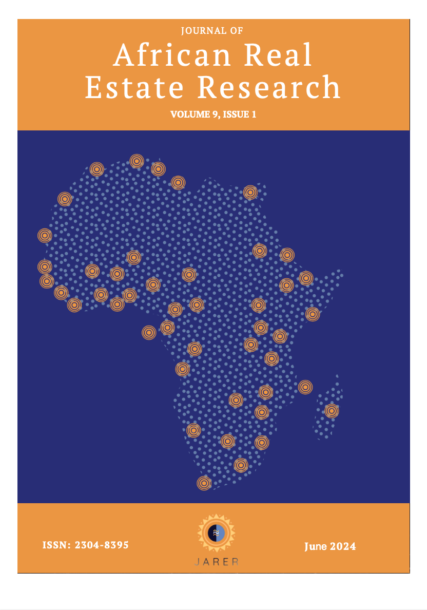 					View Vol. 9 No. 1 (2024): Journal of African Real Estate Research
				